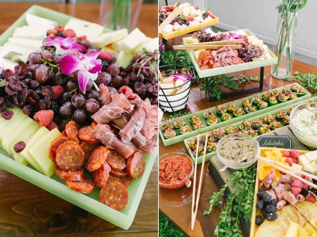 christie caters charcuterie board display